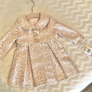 Bonnie Jean Baby Two Piece Pink Dress And Jacket Set.